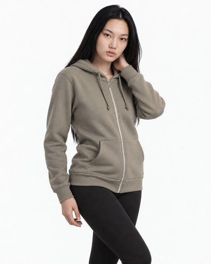 Organic Cotton Full Zip Hooded Sweatshirt