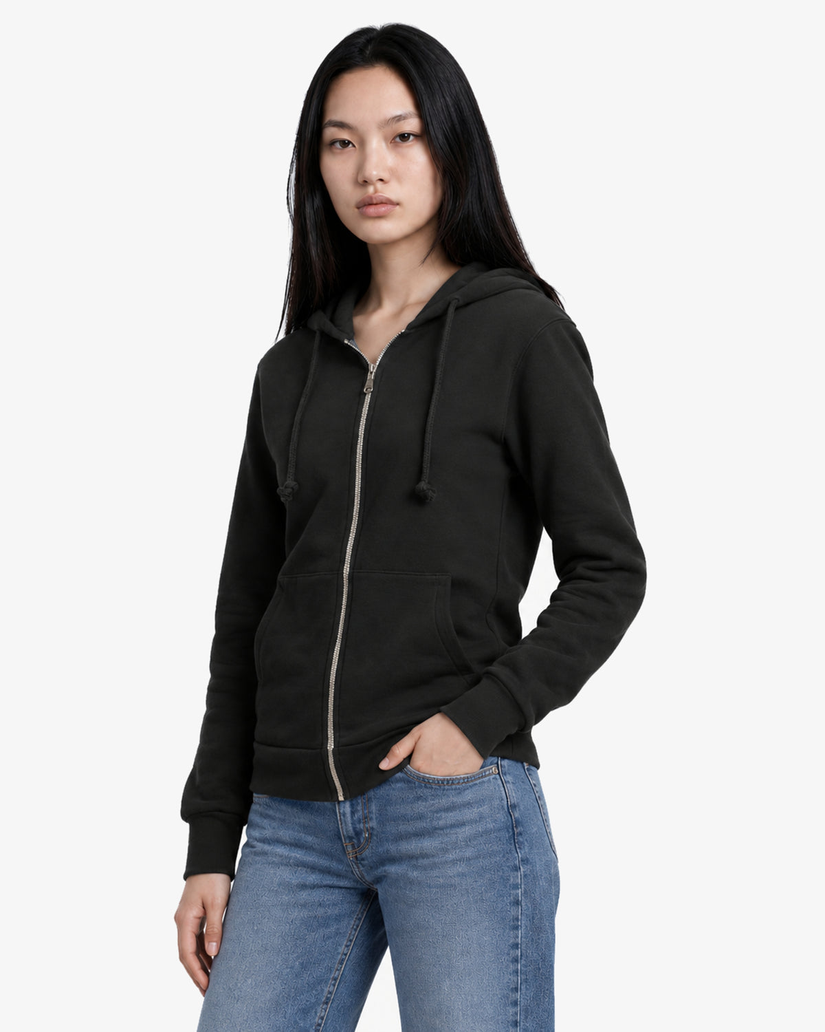 Organic Cotton Full Zip Hooded Sweatshirt