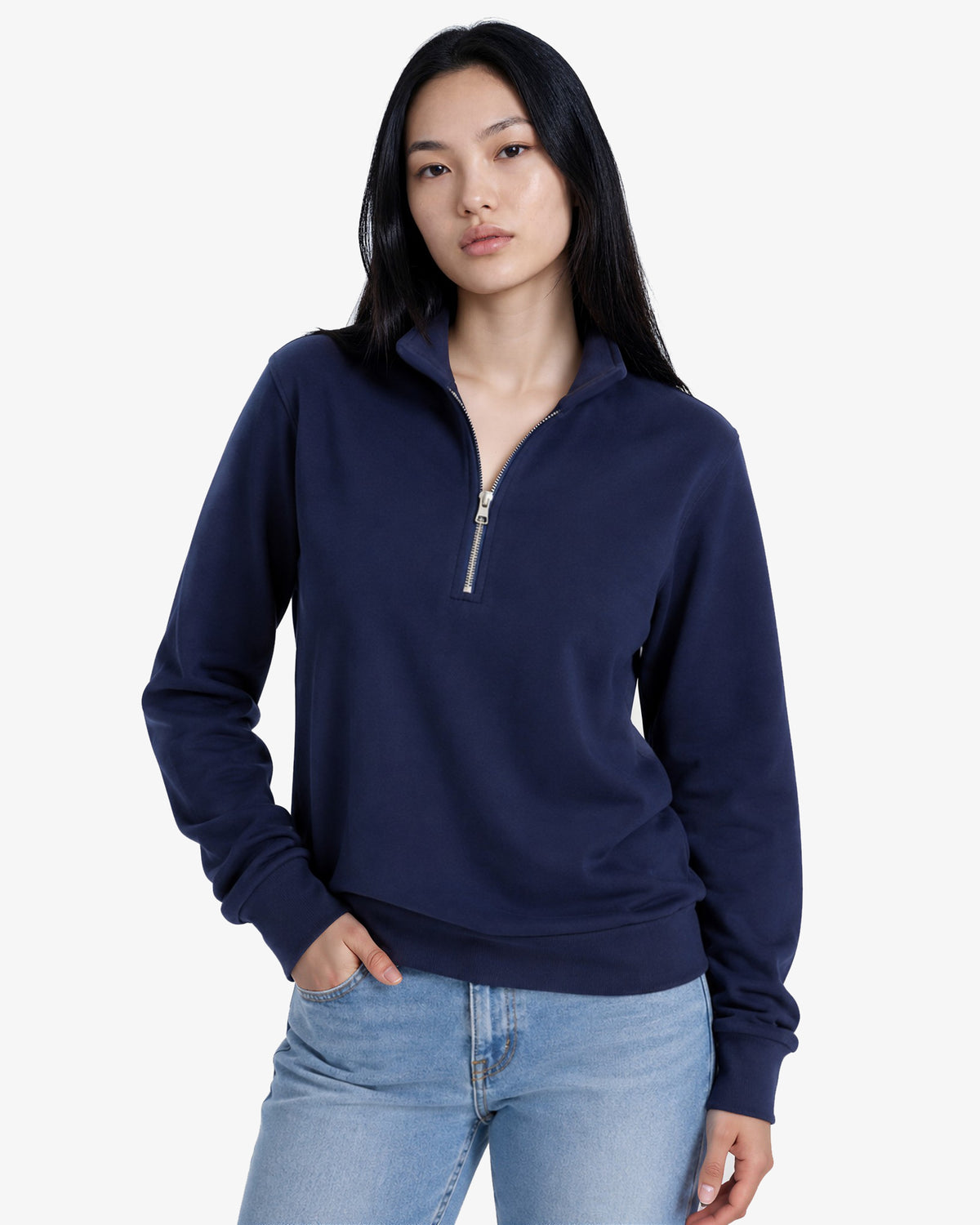 Organic Cotton Quarter Zip Sweatshirt