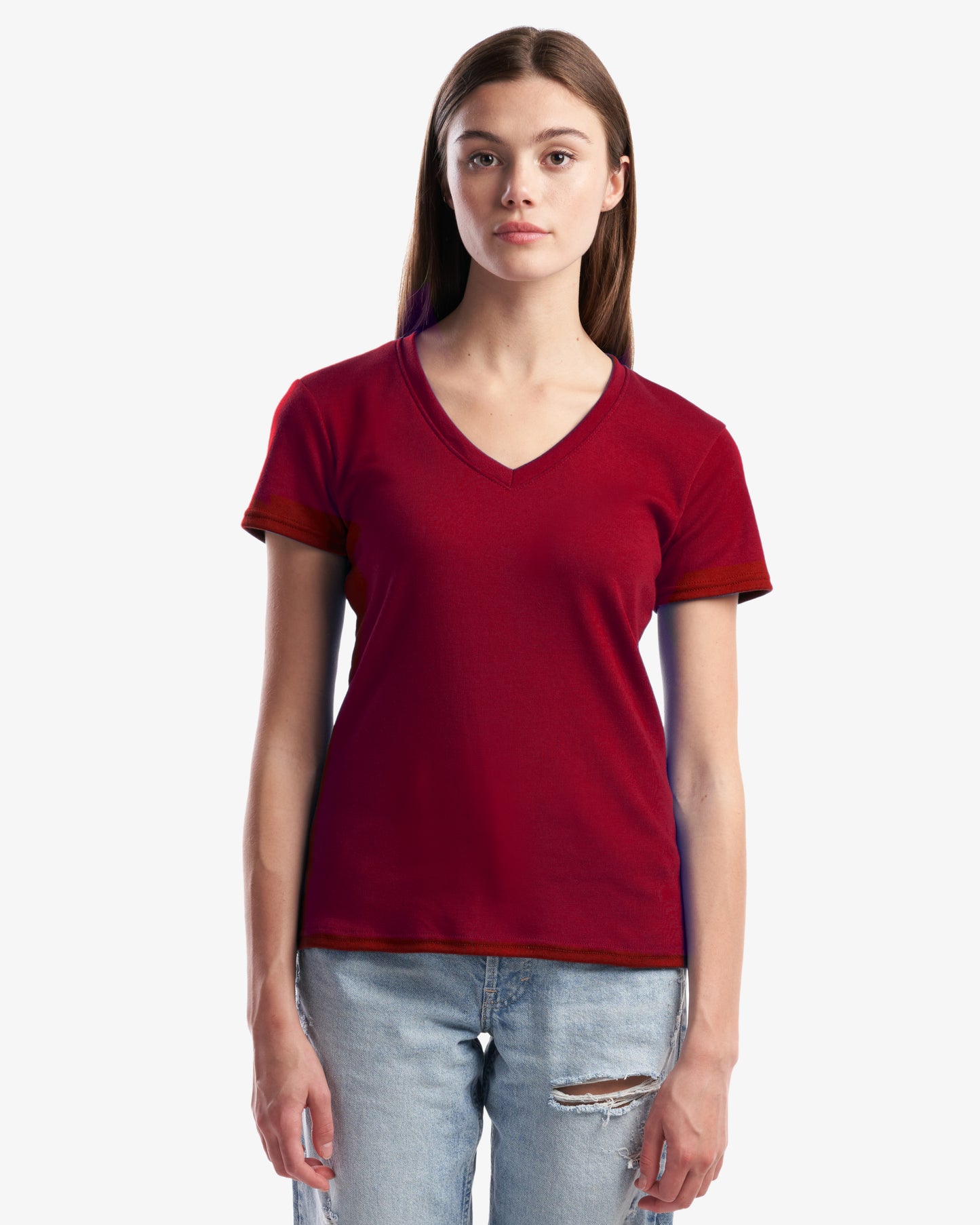 Ladies Interlock V-Neck