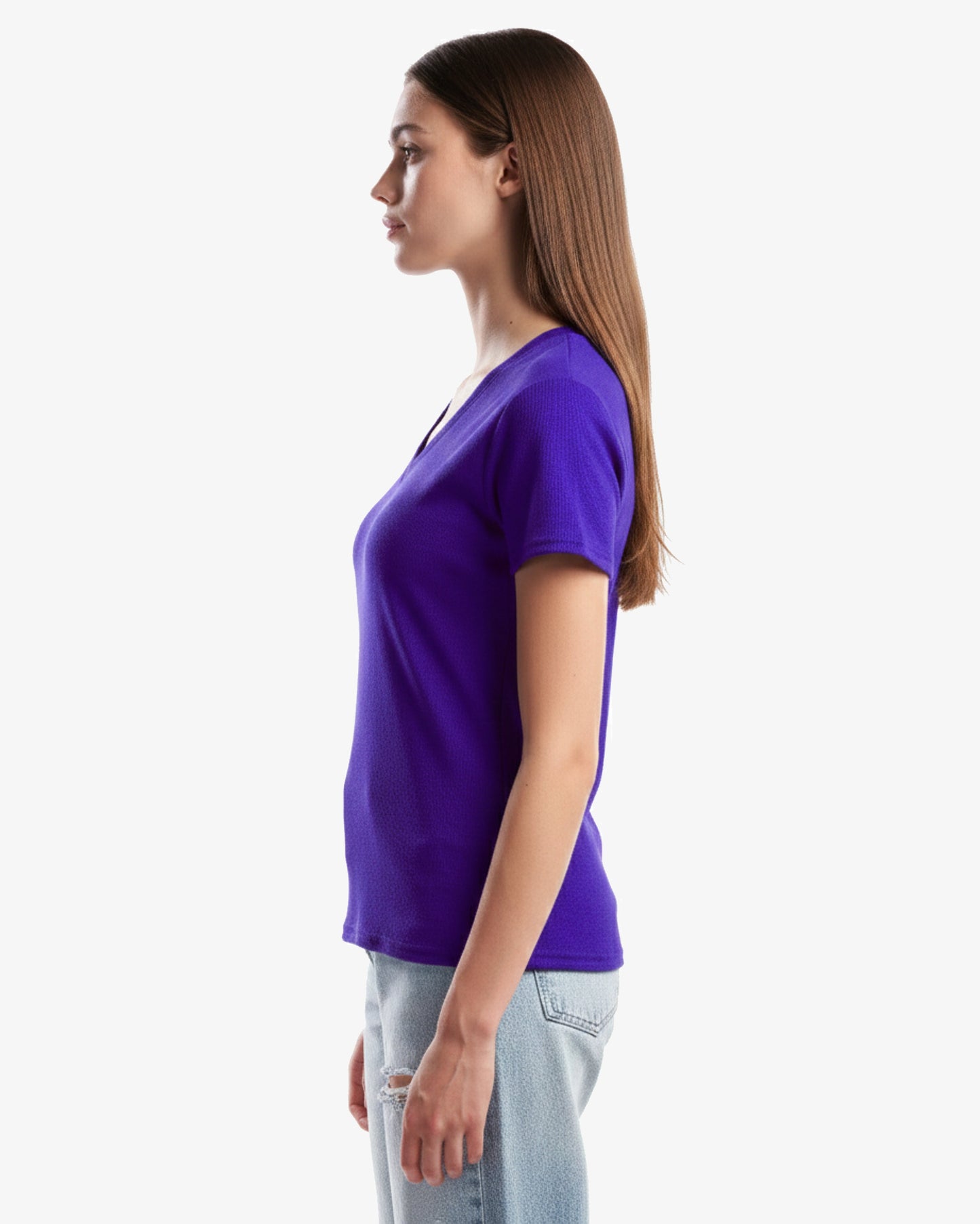 Ladies Interlock V-Neck