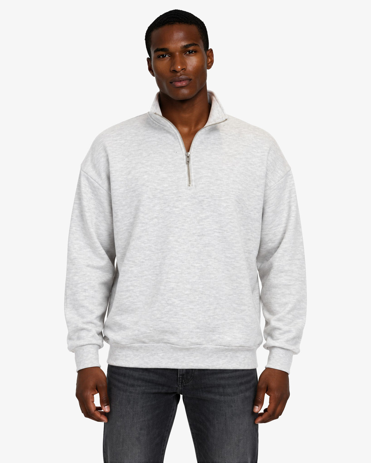 Unisex Dropshoulder Quarter Zip Sweatshirt