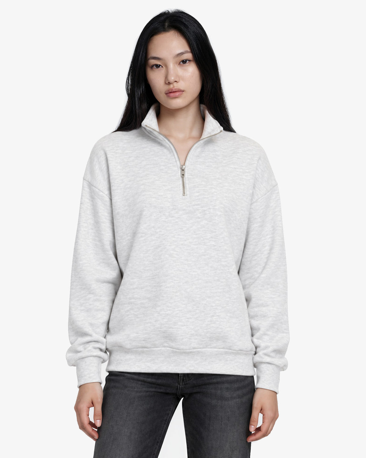 Unisex Dropshoulder Quarter Zip Sweatshirt