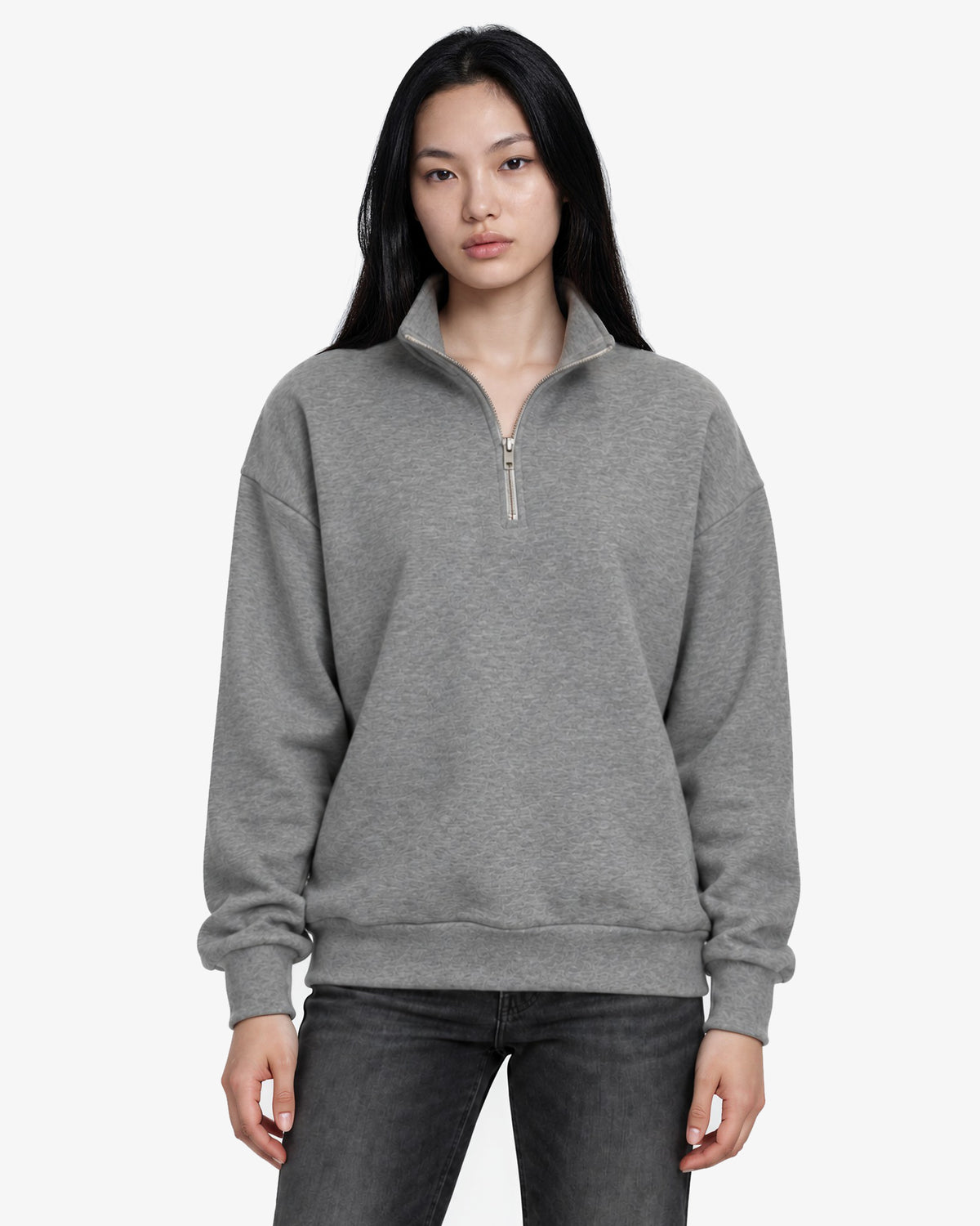 Unisex Dropshoulder Quarter Zip Sweatshirt