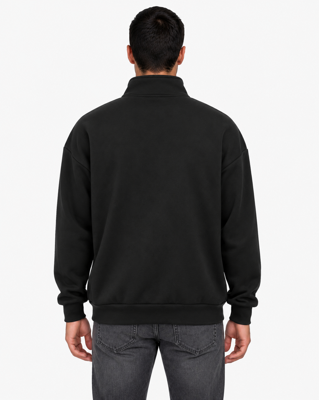 Unisex Dropshoulder Quarter Zip Sweatshirt