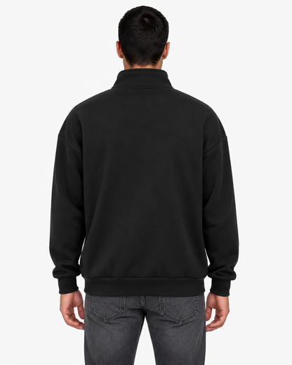 Unisex Dropshoulder Quarter Zip Sweatshirt