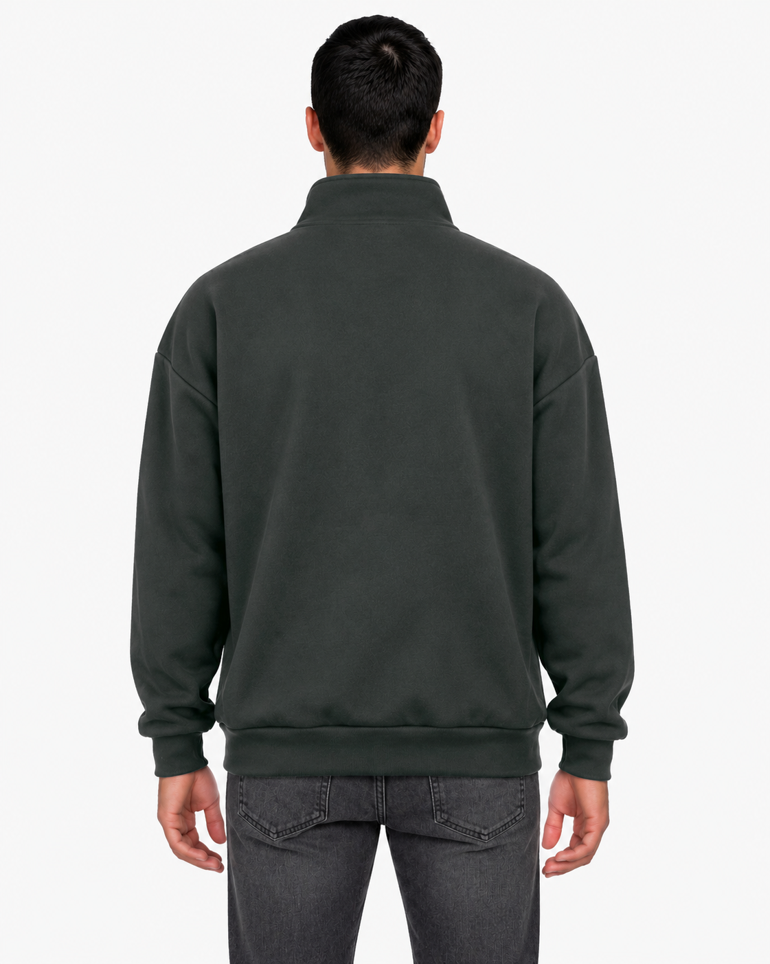 Unisex Dropshoulder Quarter Zip Sweatshirt