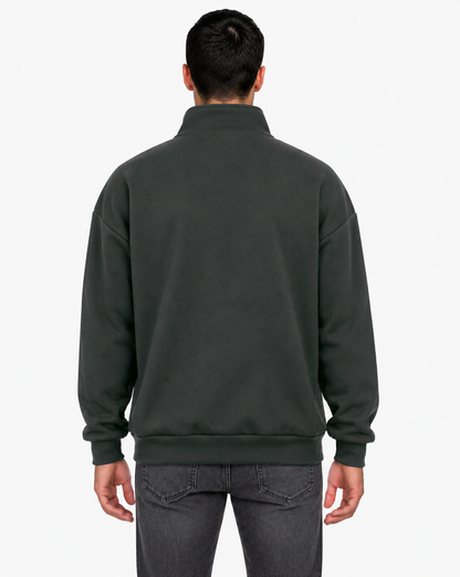 Unisex Dropshoulder Quarter Zip Sweatshirt