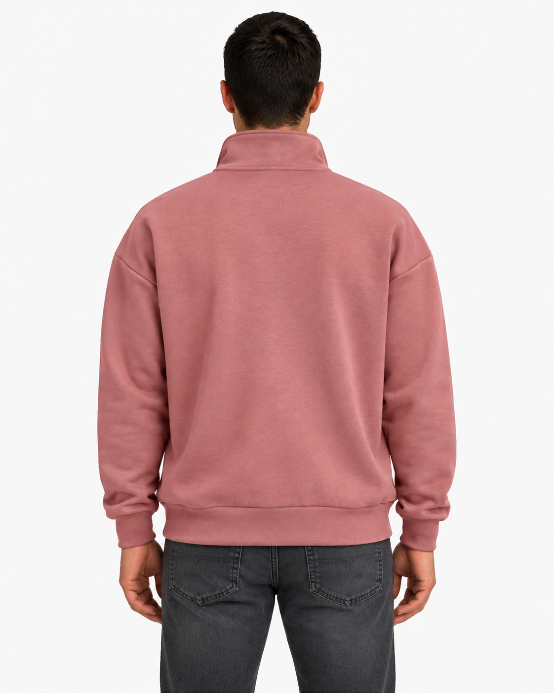 Unisex Dropshoulder Quarter Zip Sweatshirt