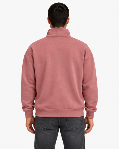 Unisex Dropshoulder Quarter Zip Sweatshirt