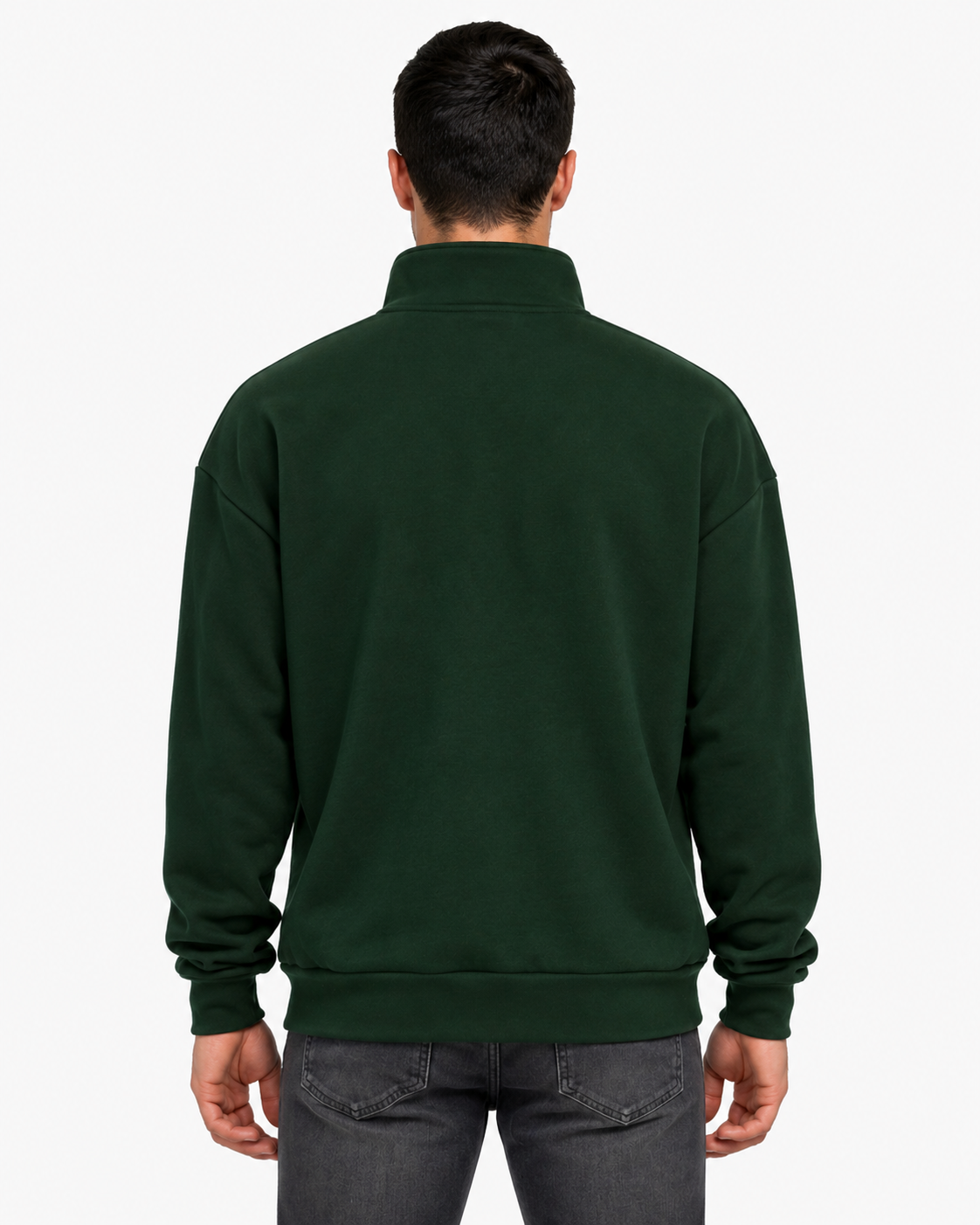 Unisex Dropshoulder Quarter Zip Sweatshirt