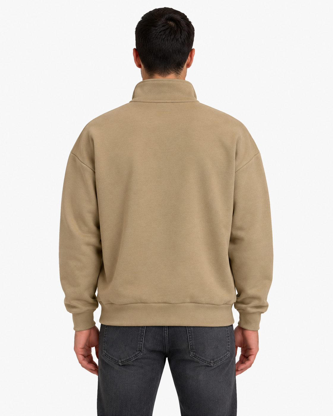 Unisex Dropshoulder Quarter Zip Sweatshirt