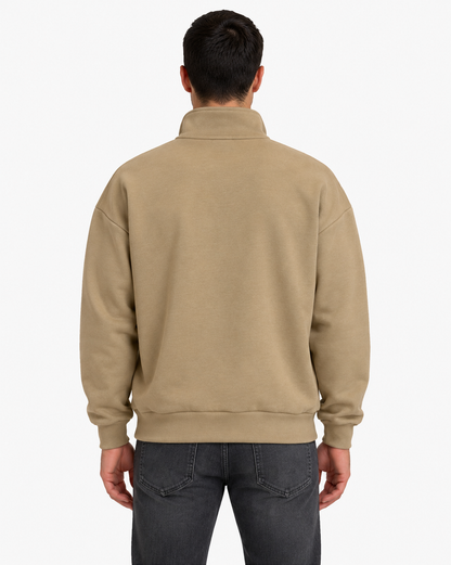 Unisex Dropshoulder Quarter Zip Sweatshirt