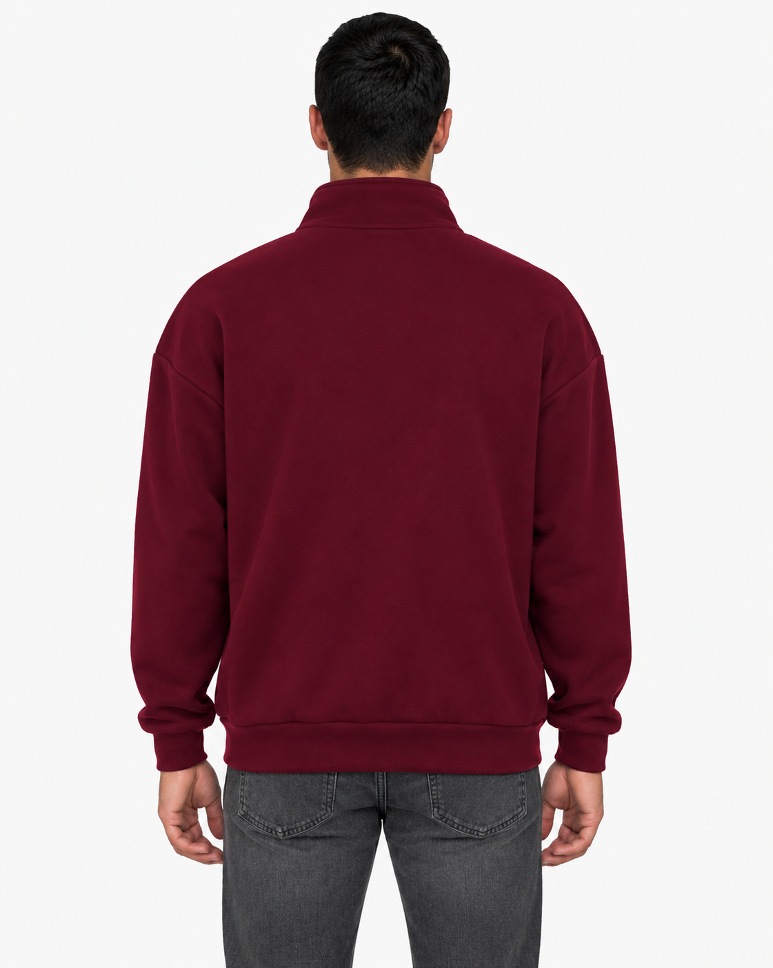 Unisex Dropshoulder Quarter Zip Sweatshirt