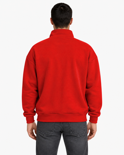 Unisex Dropshoulder Quarter Zip Sweatshirt