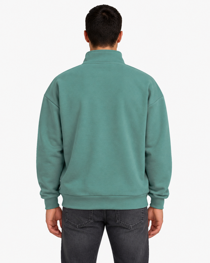 Unisex Dropshoulder Quarter Zip Sweatshirt