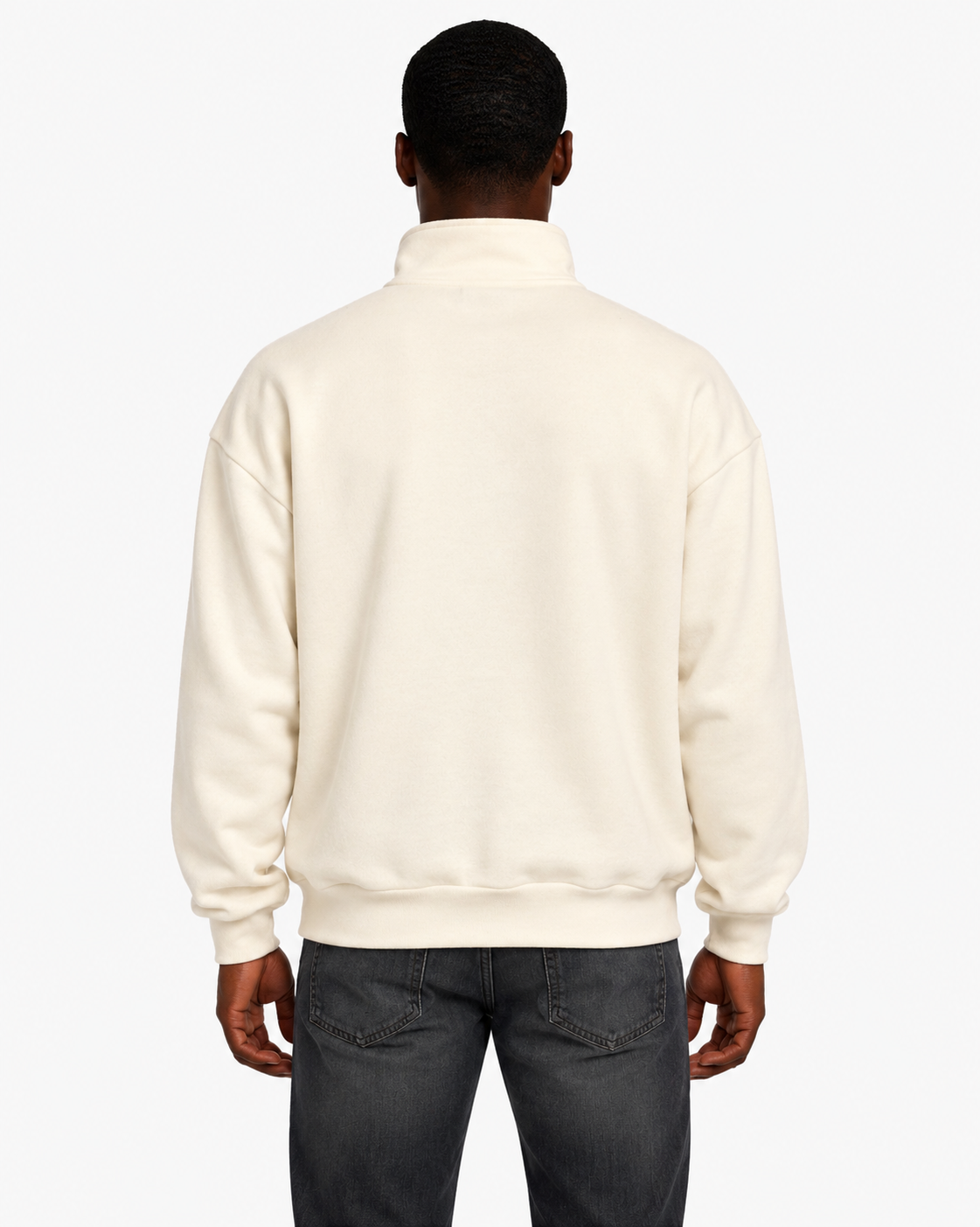 Unisex Dropshoulder Quarter Zip Sweatshirt