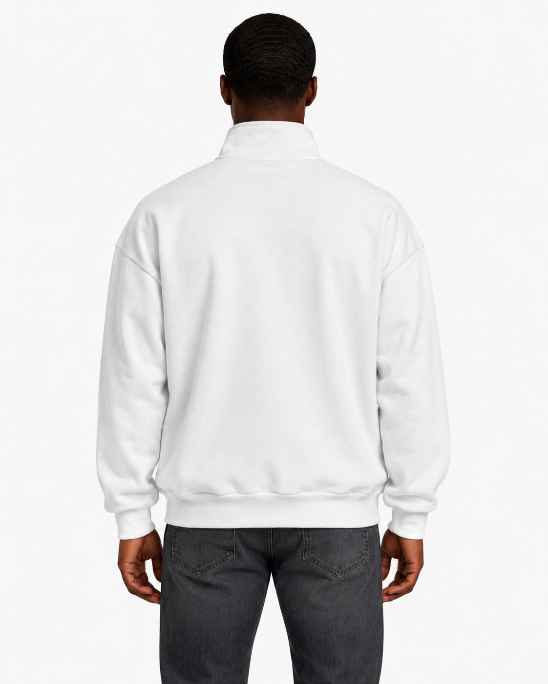 Unisex Dropshoulder Quarter Zip Sweatshirt