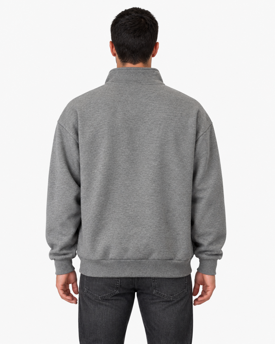 Unisex Dropshoulder Quarter Zip Sweatshirt