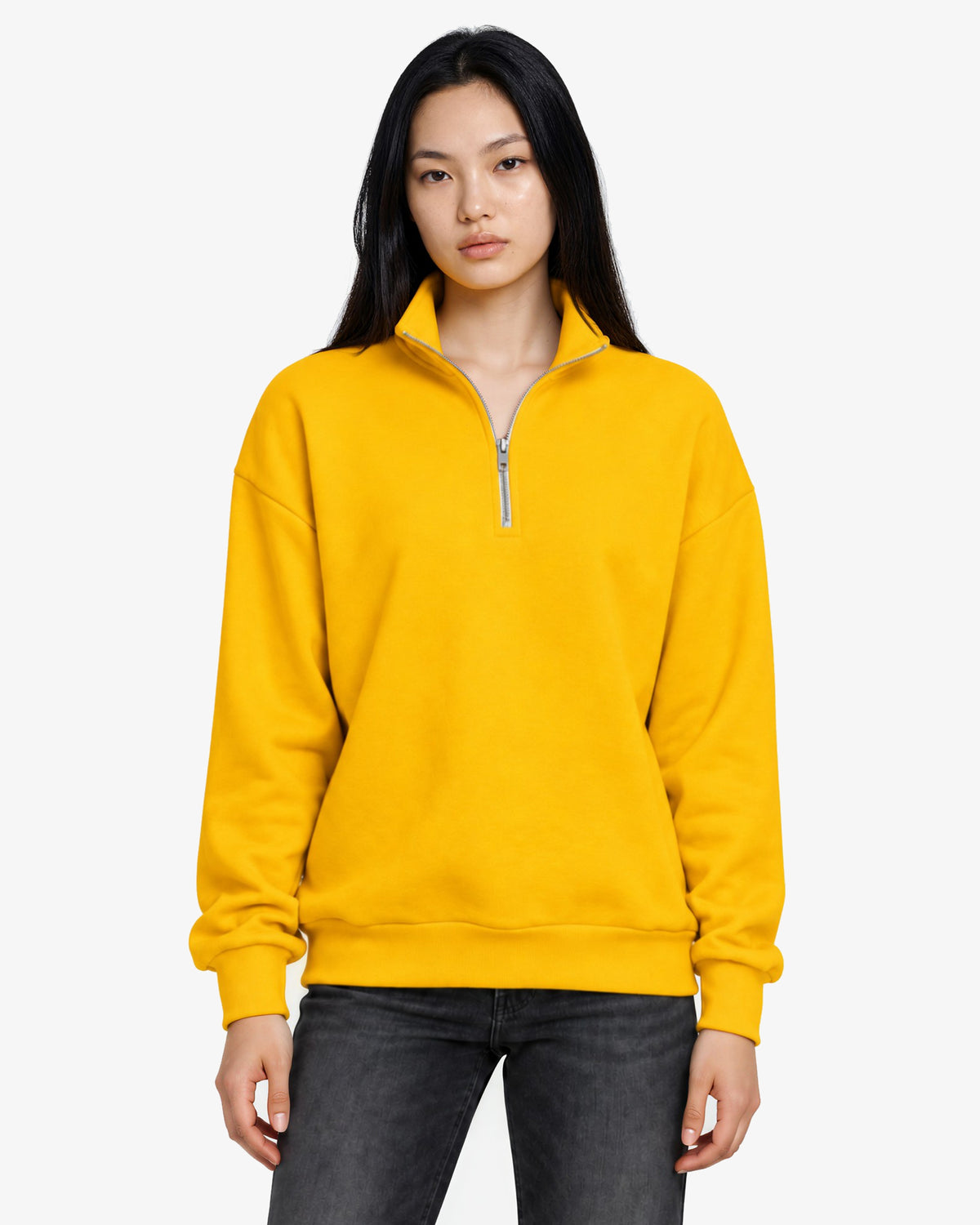 Unisex Dropshoulder Quarter Zip Sweatshirt