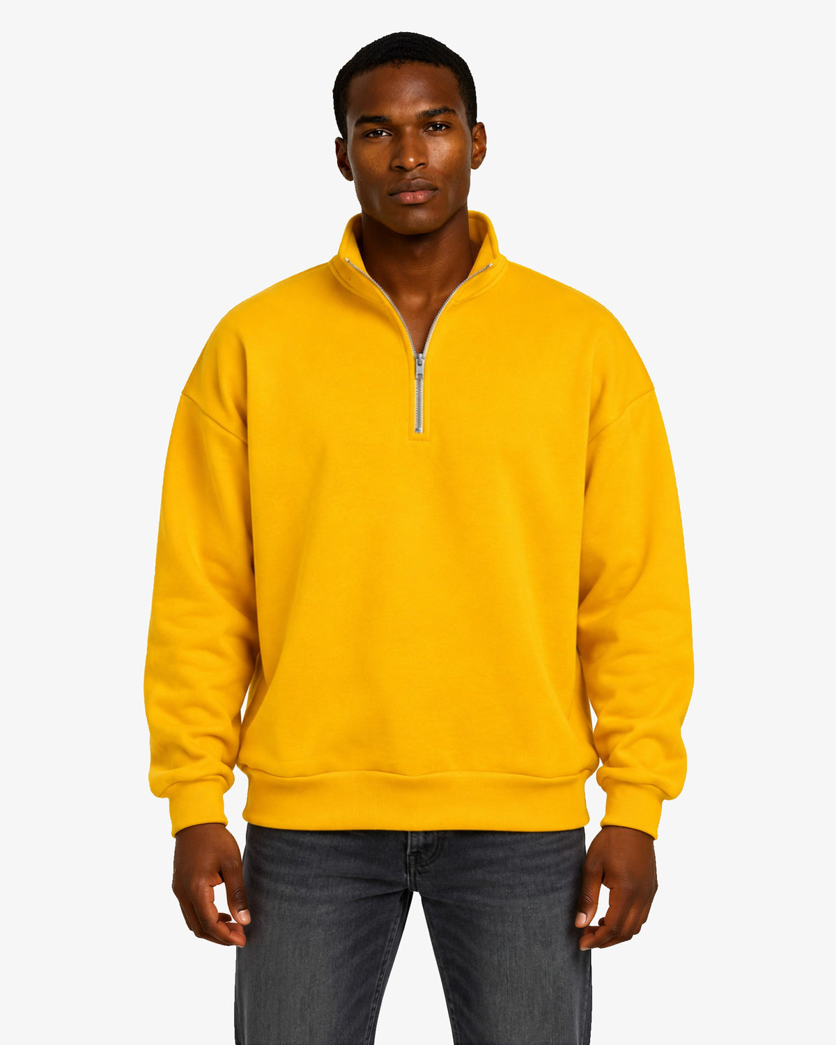 Unisex Dropshoulder Quarter Zip Sweatshirt