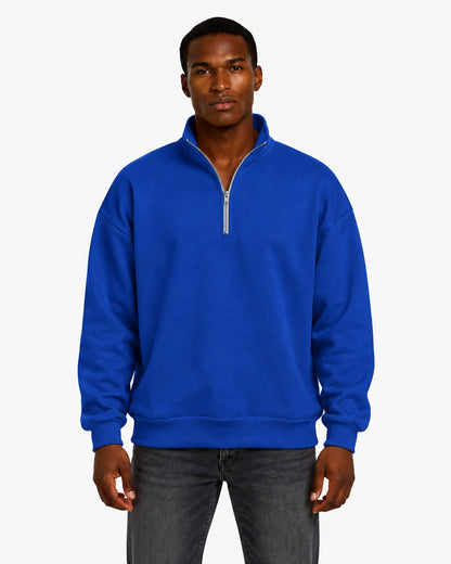 Unisex Dropshoulder Quarter Zip Sweatshirt