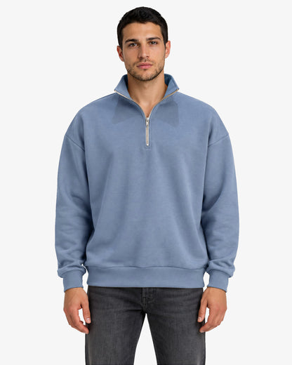 Unisex Dropshoulder Quarter Zip Sweatshirt