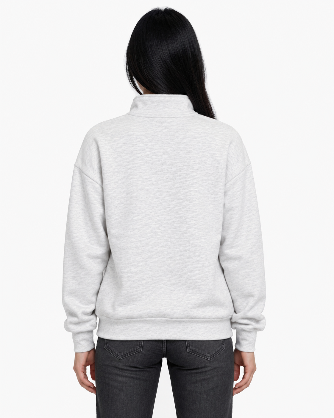 Unisex Dropshoulder Quarter Zip Sweatshirt