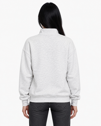 Unisex Dropshoulder Quarter Zip Sweatshirt