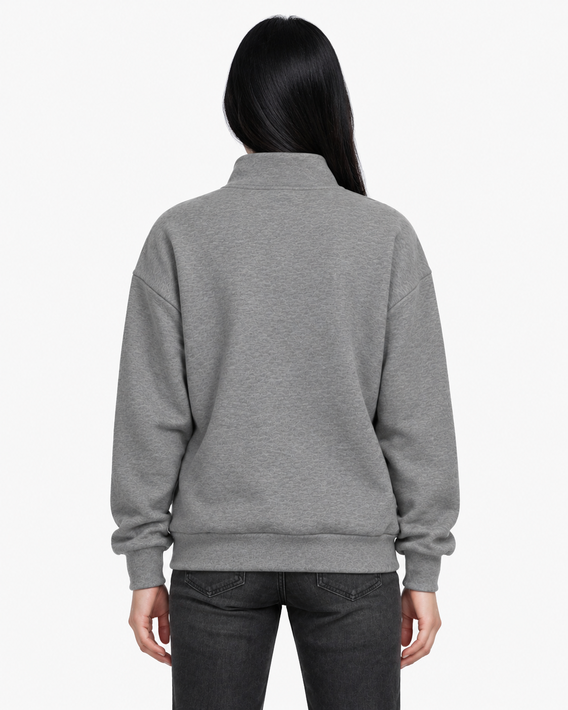 Unisex Dropshoulder Quarter Zip Sweatshirt