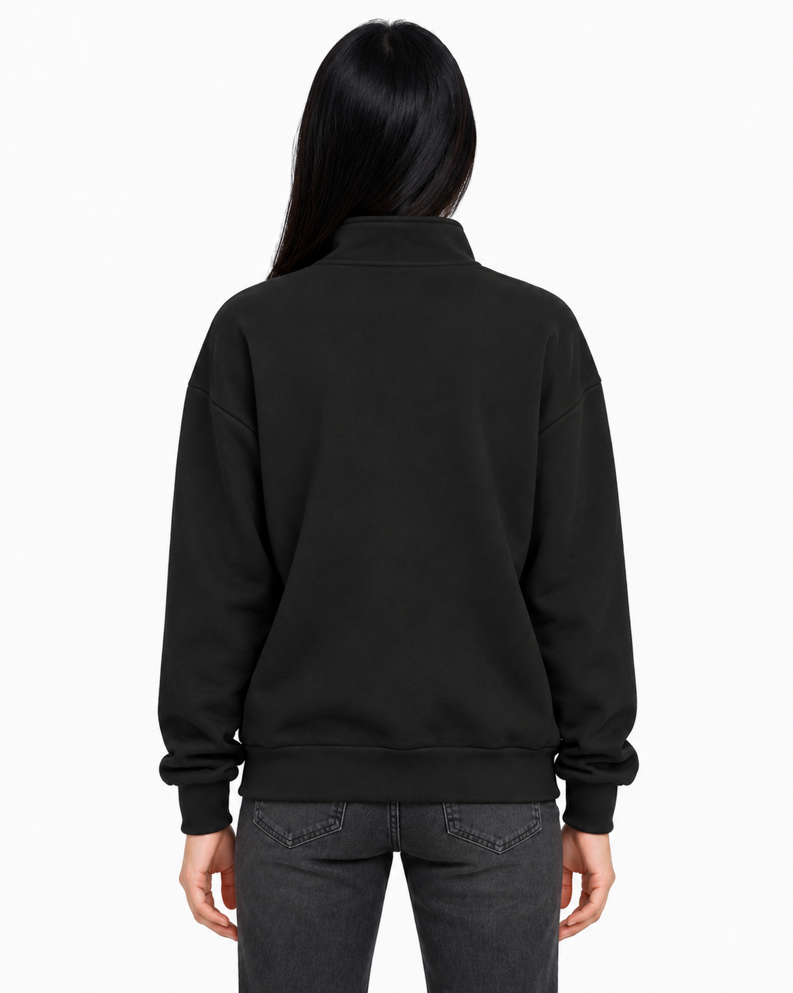Unisex Dropshoulder Quarter Zip Sweatshirt