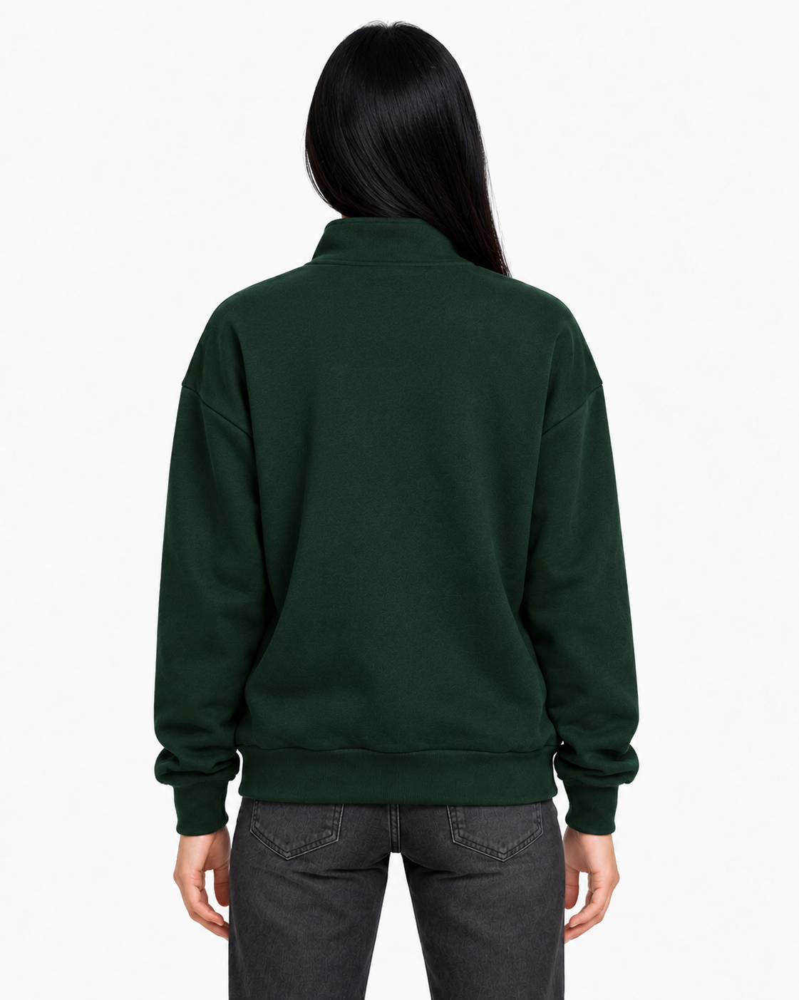 Unisex Dropshoulder Quarter Zip Sweatshirt
