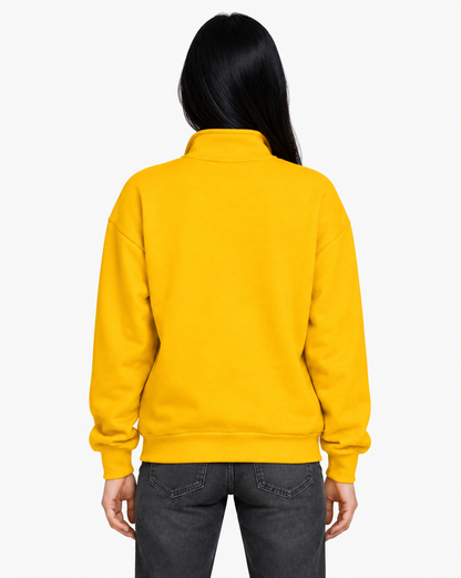Unisex Dropshoulder Quarter Zip Sweatshirt