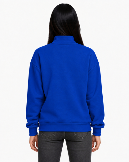 Unisex Dropshoulder Quarter Zip Sweatshirt