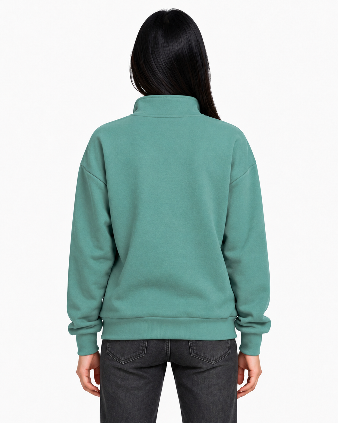 Unisex Dropshoulder Quarter Zip Sweatshirt