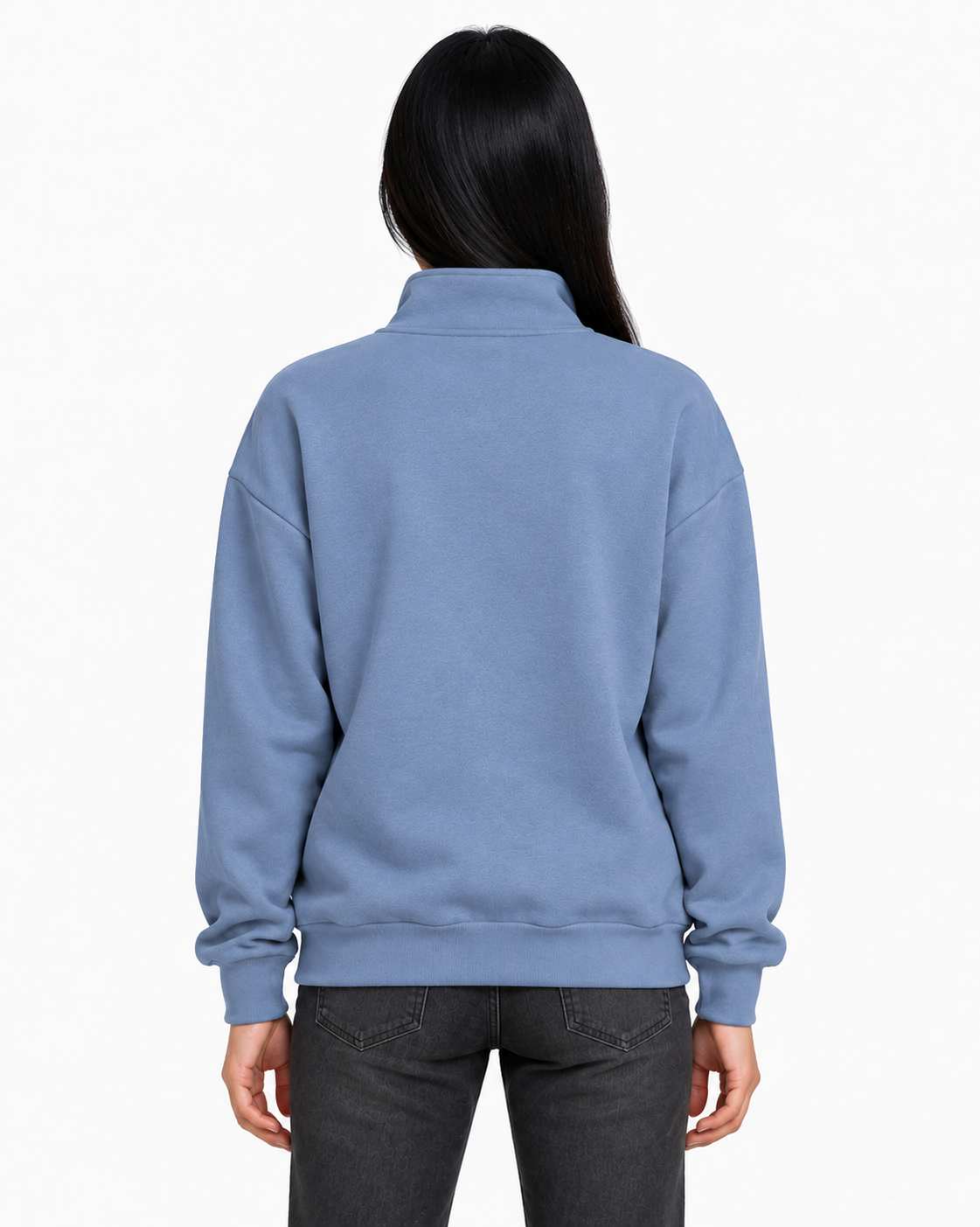 Unisex Dropshoulder Quarter Zip Sweatshirt