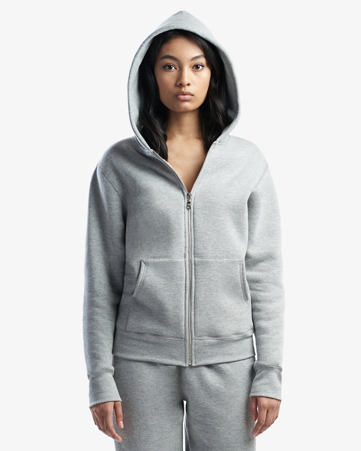 Premium Eco Fleece Full-Zip Hooded Sweatshirt