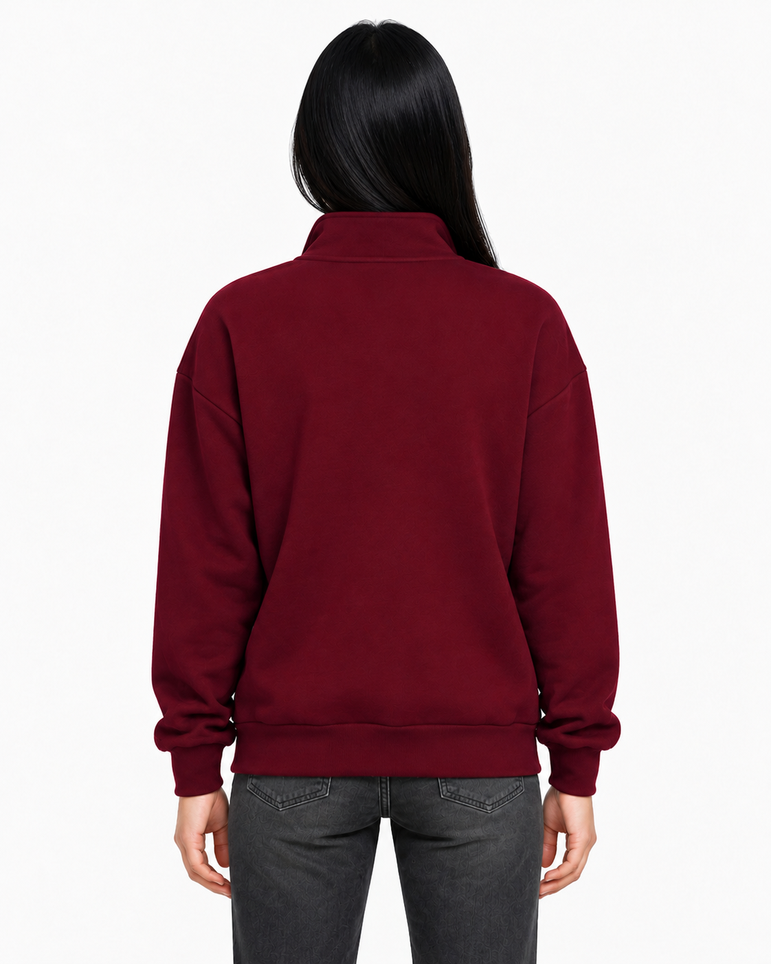 Unisex Dropshoulder Quarter Zip Sweatshirt
