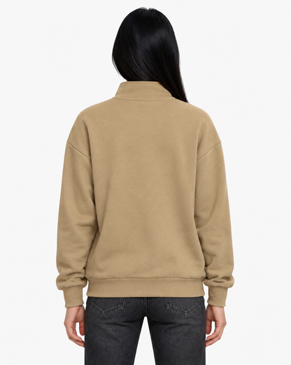 Unisex Dropshoulder Quarter Zip Sweatshirt