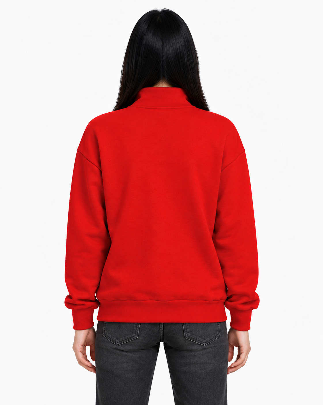 Unisex Dropshoulder Quarter Zip Sweatshirt