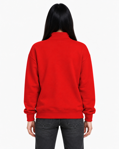 Unisex Dropshoulder Quarter Zip Sweatshirt