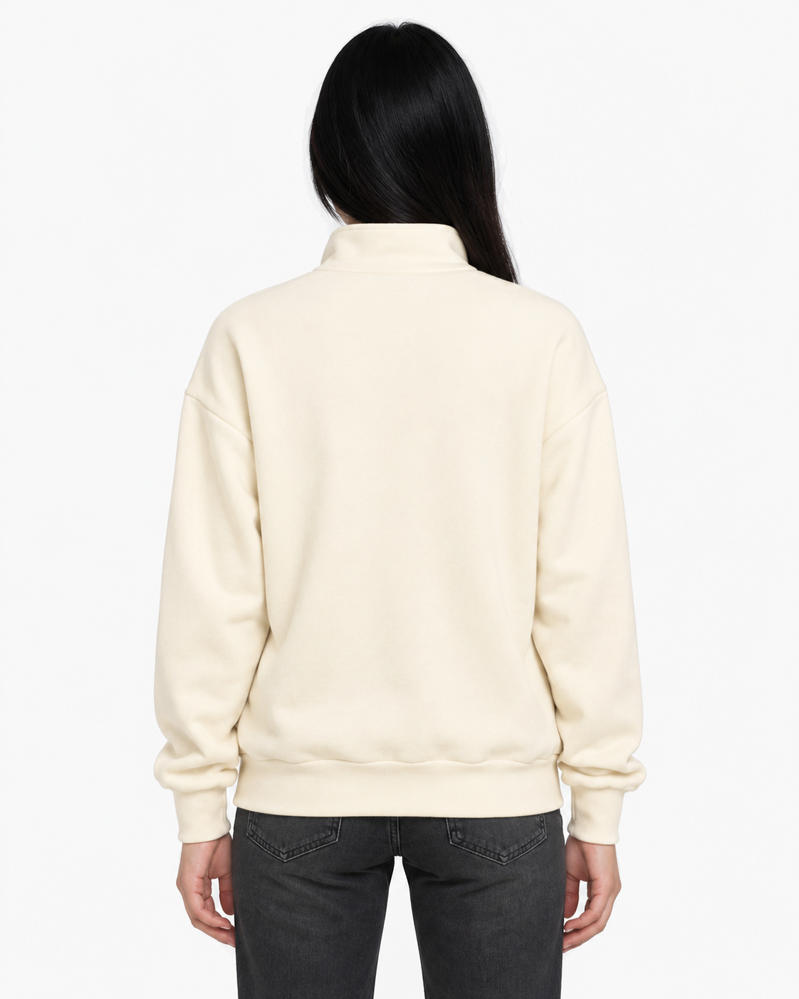 Unisex Dropshoulder Quarter Zip Sweatshirt