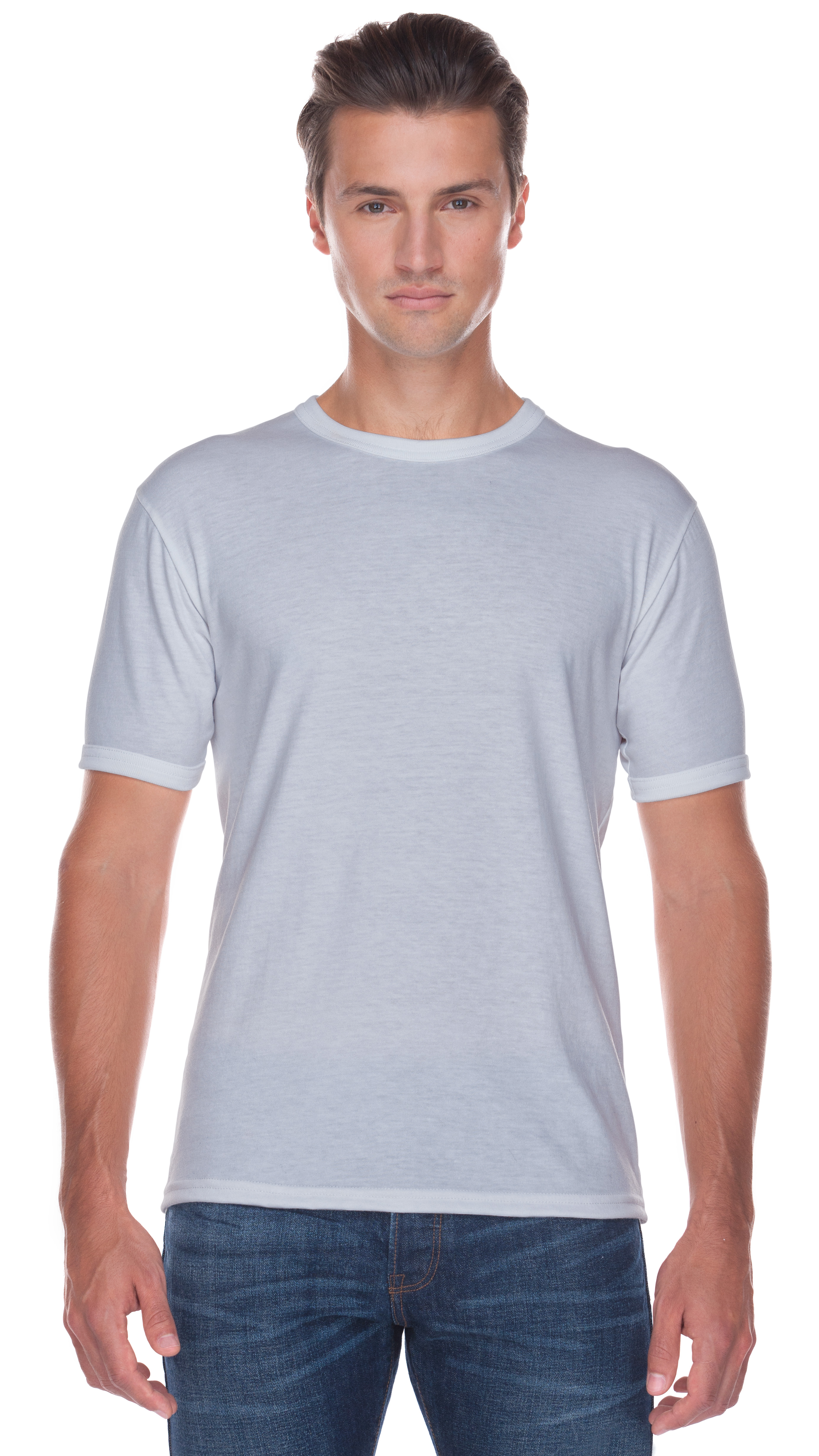 Premium Cotton Ringer Tee Round Neck, 265 gsm, Yosummer