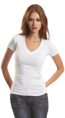 Bamboo Stretch Deep V Neck