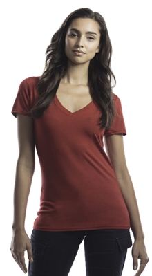 Relaxed Fit V-Neck Bamboo T