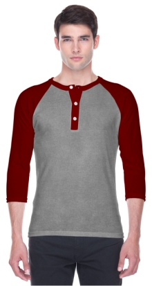 3/4 Sleeve Raglan Henley