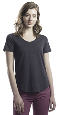 Ladies Relaxed Fit Scoop Bottom T-Shirt