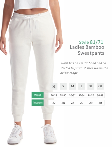 Ladies Bamboo Sweatpants | Canadian Made Socially Conscious Apparel ...