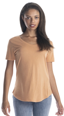 Ladies Bamboo Relaxed Fit Scoop Bottom T-Shirt