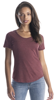 Ladies Bamboo Tri-Blend Scoop Bottom T-Shirt